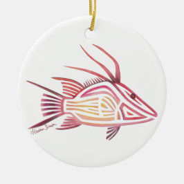 Tribal Hogfish Keramisch Ornament