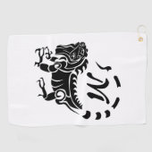 Tribal Iguana Monogram Golfhanddoek (Horizontaal)