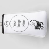 Tribal Iguana Monogram Golfheadcover (Voorkant)