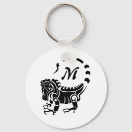 Tribal Iguana Monogram Sleutelhanger