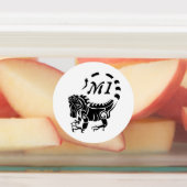 Tribal Iguana Monogram Waterdicht Labels (Aangebracht)