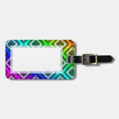 Tribal Ikat Rainbow kleurig patroon Bagagelabel (Voorkant horizontaal)
