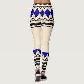 Tribal-Inspired Blue & Cream Leggings (Dos)
