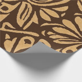 Tribal-Inspired Tiki Brown Pattern with Island Vib Cadeaupapier (Hoek)