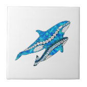 Tribal Killer Whales Tegeltje (Voorkant)