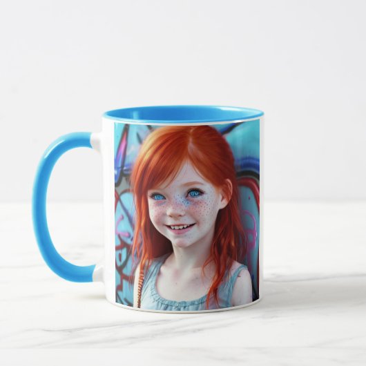 Tribal Kinder | kleine roodharige meisje Mok (Links)