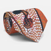 Tribal Land Aboriginal Stropdas (Opgerold)