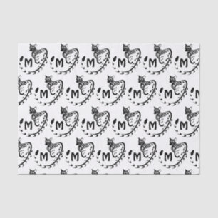 Tribal Large Spotted Genet Monogram Tissuepapier