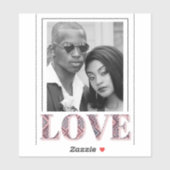 Tribal Liefde Typografie  Foto Sticker (Vel)