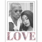 Tribal Liefde Typografie  Foto Sticker (Voorkant)