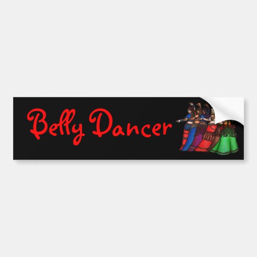Tribal Line Belly Dancer Bumpersticker (Voorkant)