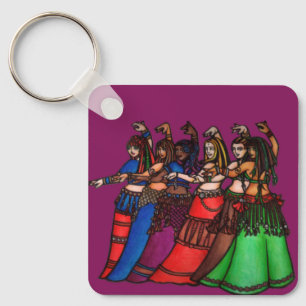 Tribal Line Belly Dancers Sleutelhanger