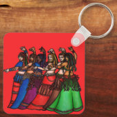 Tribal Line Belly Dancers Sleutelhanger (Achterkant)