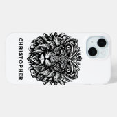 Tribal Lion Naam toevoegen Case-Mate iPhone Case (Achterkant (horizontaal))