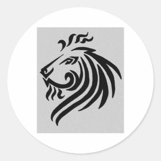 TRIBAL LION RONDE STICKER