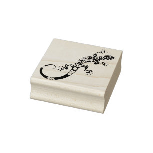 Tribal Lizard Art Stempel