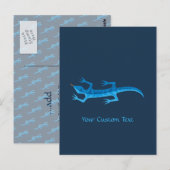 Tribal Lizard Blue Briefkaart (Voorkant / Achterkant)