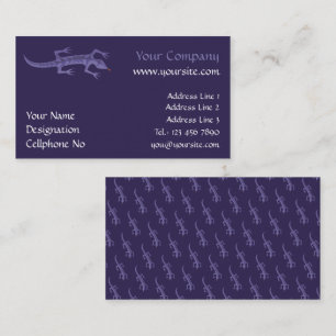Tribal Lizard Mauve Visitekaartje