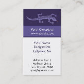 Tribal Lizard Mauve Visitekaartje (Voorkant)