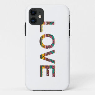 Tribal Love Word Art iPhone 11 Hoesje