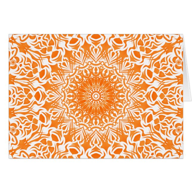 Tribal Mandala Oranje (Voorkant Horizontaal)