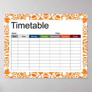 Tribal Mandala Oranje Tijdelijk Poster
