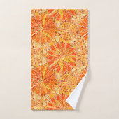 Tribal Mandala Print, Orange and Mustard Gold (Serviette à main)