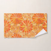 Tribal Mandala Print, Orange and Mustard Gold (Serviette à main)
