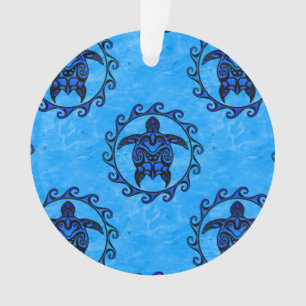 Tribal Maori Sun Turtle Ornament