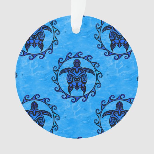 Tribal Maori Sun Turtle Ornament (voorkant)