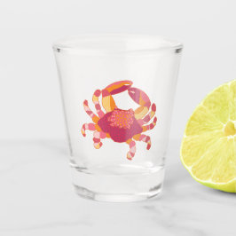 Tribal Marking Crab Shot Glass Glas