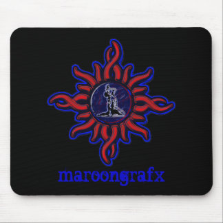 Tribal Maroon Mousepad Muismat