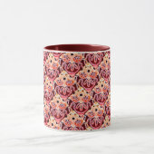 Tribal Maroon, wit en tan Mok (Midden)