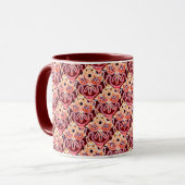 Tribal Maroon, wit en tan Mok (Voorkant links)