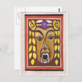 Tribal Masker Briefkaart (Voorkant / Achterkant)