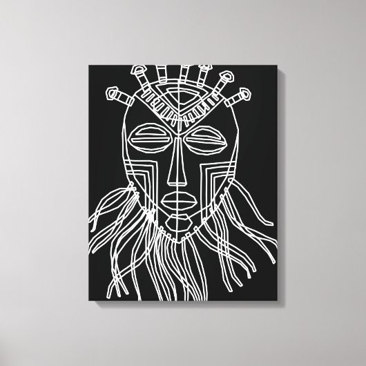 Tribal Masker Canvas Afdruk (Voorkant)