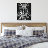 Tribal Masker Canvas Afdruk (Insitu (Slaapkamer))