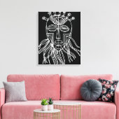 Tribal Masker Canvas Afdruk (Insitu (Woonkamer))