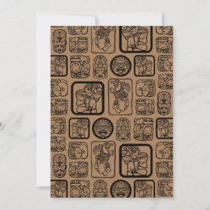 Tribal MAYA oud maskerpatroon 1