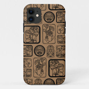 Tribal MAYA oud maskerpatroon 1 iPhone 11 Hoesje