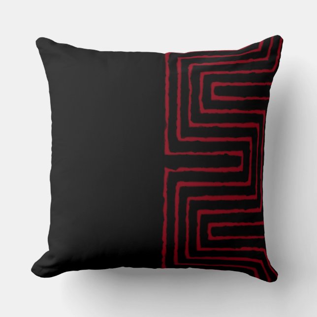 Tribal Maze Mud Cloth Pattern African Kussen (Voorkant)