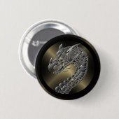 Tribal Metallic Dragon Ronde Button 5,7 Cm (Voorkant /achterkant)