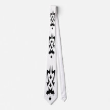 Tribal minimaliste noir et blanc cravate moderne