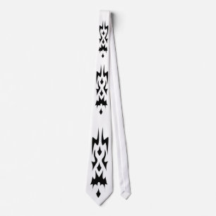 Tribal minimaliste noir et blanc cravate moderne