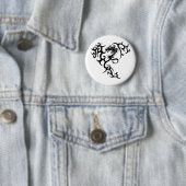 Tribal mit Drache Ronde Button 5,7 Cm (In situ)