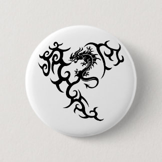 Tribal mit Drache Ronde Button 5,7 Cm