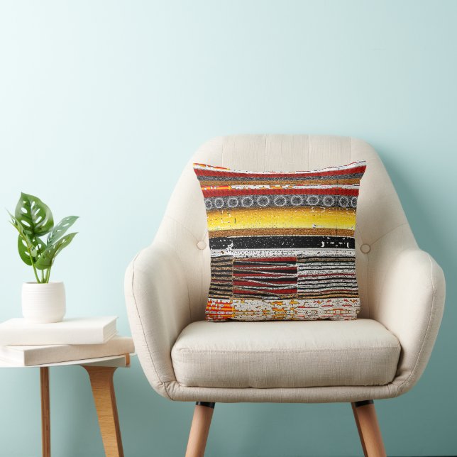 Tribal Mudcloth Print Kussen (Stoel)