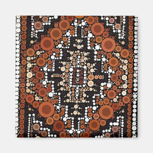 Tribal Native American Earth Tones Mosaic Magneet