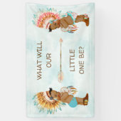 Tribal Native American Etnische Boho Genderonthull Spandoek (Verticaal)