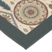 Tribal Native Ethnic Feathers pastel blauw koper Tafelkleed (Gekanteld)